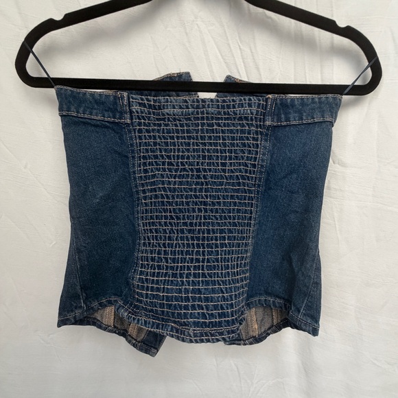 Zara Denim Corset Top - Picture 2 of 3